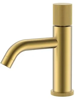 Смеситель Boheme 121-MG.3 для раковины, на 1 отверстие,однозахв, ручка spirale, золото мат