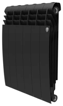 Радиатор биметаллический, 6 секций ROYAL THERMO Noir Sable ВШГ:574х480х87 1026 Вт черный