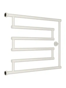СУНЕРЖА model "L+" Полотенцесушитель 500х650 нержавеющая сталь, верт. подключение, белый