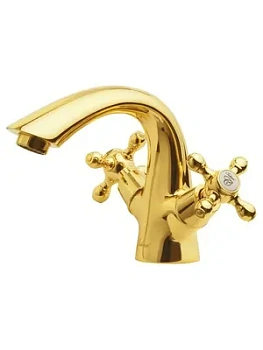 Смеситель Boheme Oro 291 для раковины, на 1 отверстие, двухзахватный, золото