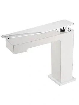 Смеситель Boheme 141-WCR.2 для раковины, на 1 отверстие, однозахватный, белый+хром