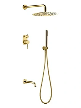 Душевая система Boheme 464-2-G встраиваемая,верхний/ручной душ, с изливом, золото