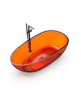 Ванна отдельностоящая Knief EGG Shape (1690х850х540) из полимерного материала, цвет: 08 Crystal Orange, 0700-010-08