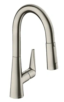 Смеситель Hansgrohe для кухни 160 вытяжной и поворотный излив, сталь 73850800
