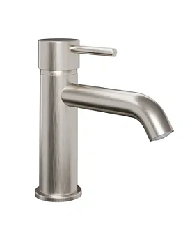 Смеситель для раковины Paini однозахватный, низкий излив 80мм, никель брашированный 78PW205O