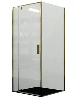 Душевой уголок WasserKRAFT 1000х1000х2000 стекло прозрачное/профиль золото 55P19