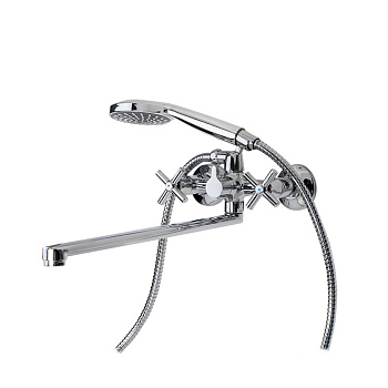 Смеситель для ванны/душа Esko настенный, двухзахватный, ручной душ, хром CN 31
