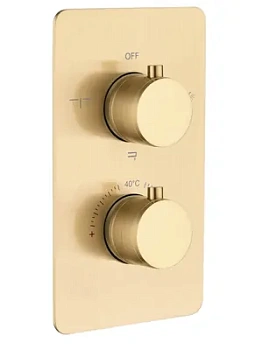 Смеситель Boheme 134-3-MG для ванны/душа, встраиваемый, на 3 потребителя, термостат, золото мат