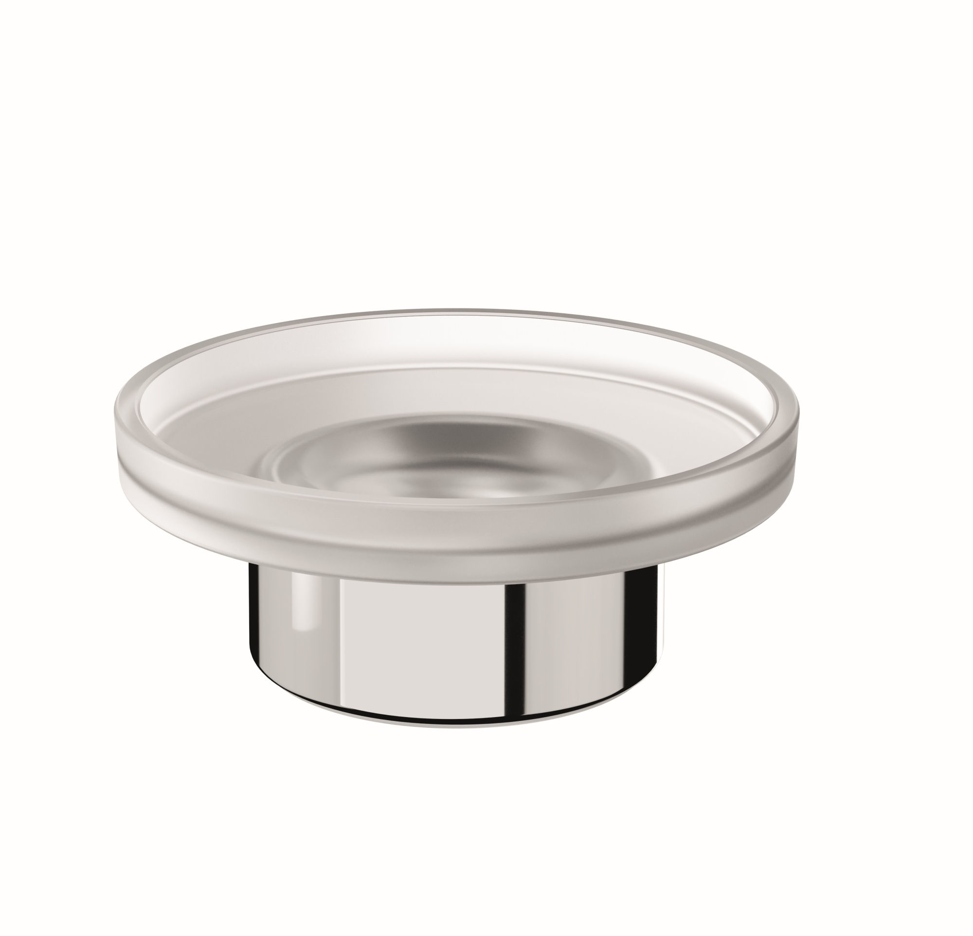 Мыльница INDA MITO A20020CR21 настольная, цвет держателя хром, чашка матовое стекло