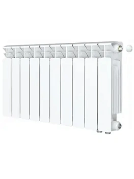 Радиатор биметаллический Rifar Ventil BVR 350 нижнее правое подключ., 10 секции, 1390Вт, белый