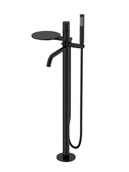 Смеситель Boheme 129-BB.4 для ванны/душа, напольный, однозахв, с ручным душем, черный
