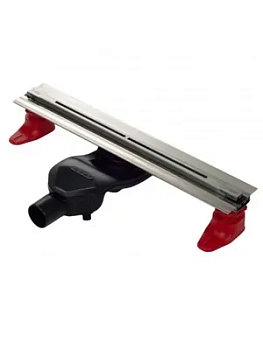 Душевой лоток BERGES 550 мат.хром, S-сифон боковой выпуск D50 H60, реш. и заглушка 090180