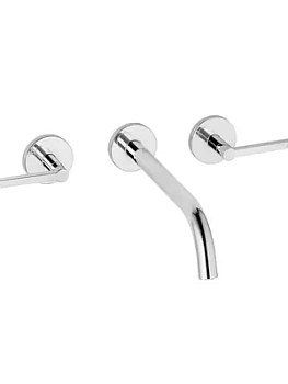 Смеситель KLUDI Puristic для умывальника встраиваемый, 3 отв. излив 240мм, хром 201460515