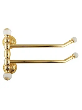 Migliore Полотенцедержатель двойной поворотный 33 см золото/SWAROVSKI арт. 16843