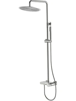 Душевая система Boheme 128-NB.3 настенная, с изливом, верхний/ручной душ, никель браш