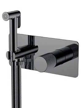 Смеситель Boheme 127-SGM.3 встраиваемый, с гиг душем, однозахв, ручка:linea, графит гл