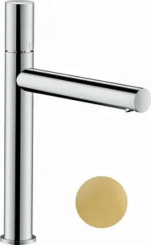 Смеситель Axor 45003990 для умывальника однозахватный, незапираемый клапан, полированное золото