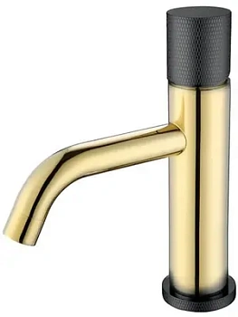 Смеситель Boheme 121-GB.2 для раковины, на 1 отверстие,однозахватный,ручка touch,золото+черный