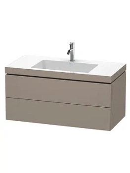 Тумба с умывальником Duravit 1000х500х480 2 ящ., отв. под смеситель, базальт мат. LC6928O4343