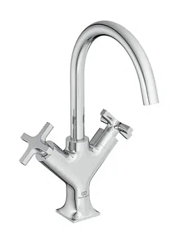 Ideal Standard Смеситель для раковины BD151A5 двухзахватный, донный клапан, серый