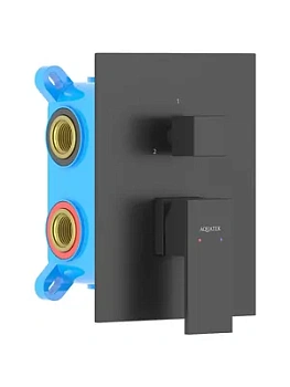 Смеситель для ванны/душа Aquatek AQ1647MB встраиваемый, 3 режима, однозахватный, черный мат