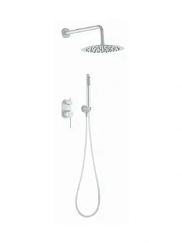 Душевая система Boheme 464-MW встраиваемая, однозахватная, верхний/ручной душ, белый мат