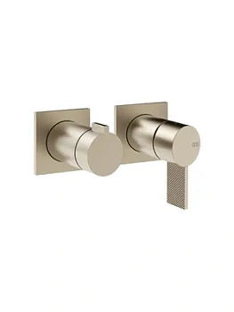 Смеситель для душа Gessi внешняя часть, 2 выхода, никель браш. 73638.149