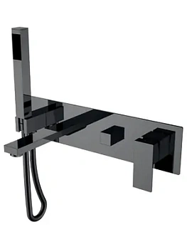 Смеситель Boheme 474-2-SGM для ванны/душа, встраиваемый, с ручным душем, графит глянц