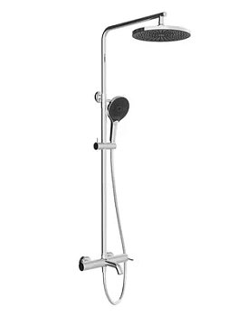 Душевая система Aqueduto CHU0200 для ванны/душа, излив 184мм, верхний и ручной душ, цвет: хром